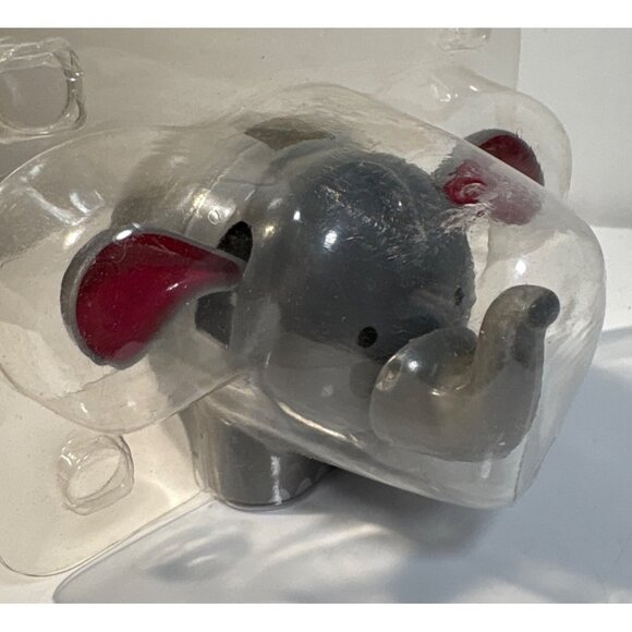 Solar Dancing Elephant Figurine Gray & Red Plastic New - Picture 3 of 6